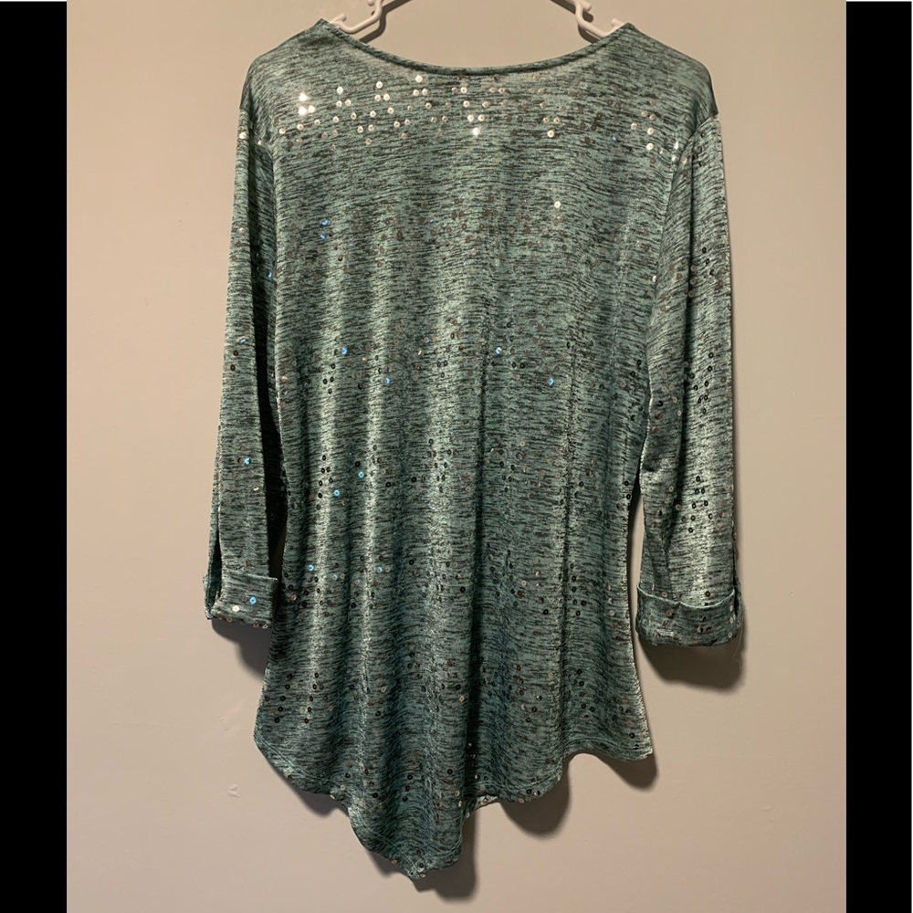 New Directions Sz L Evening Wear Top - Picture 2 of 5